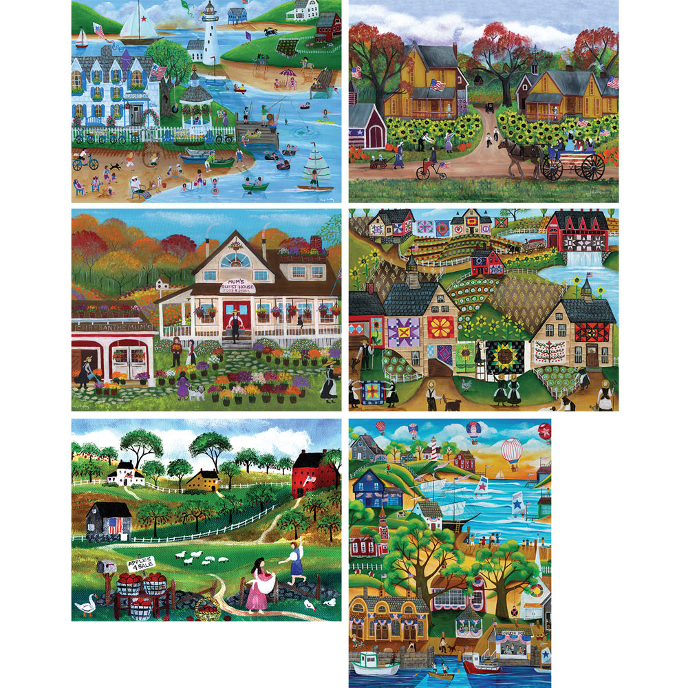 Set Of Cheryl Bartley Large Piece Jigsaw Puzzles Spilsbury