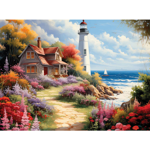 Sandy Road Lighthouse Piece Jigsaw Puzzle Spilsbury