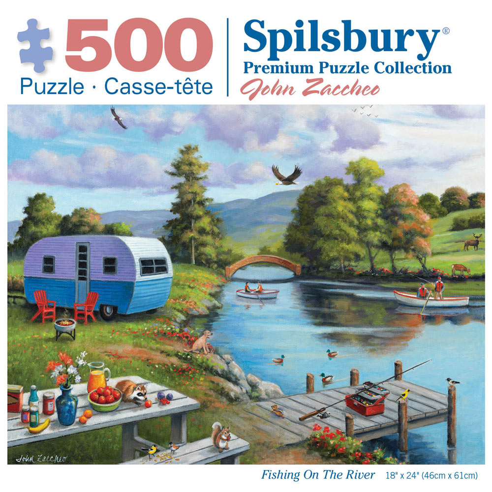 Fishing On The River 500 Piece Jigsaw Puzzle