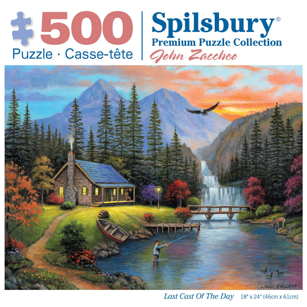 Last Cast Of The Day 500 Piece Jigsaw Puzzle