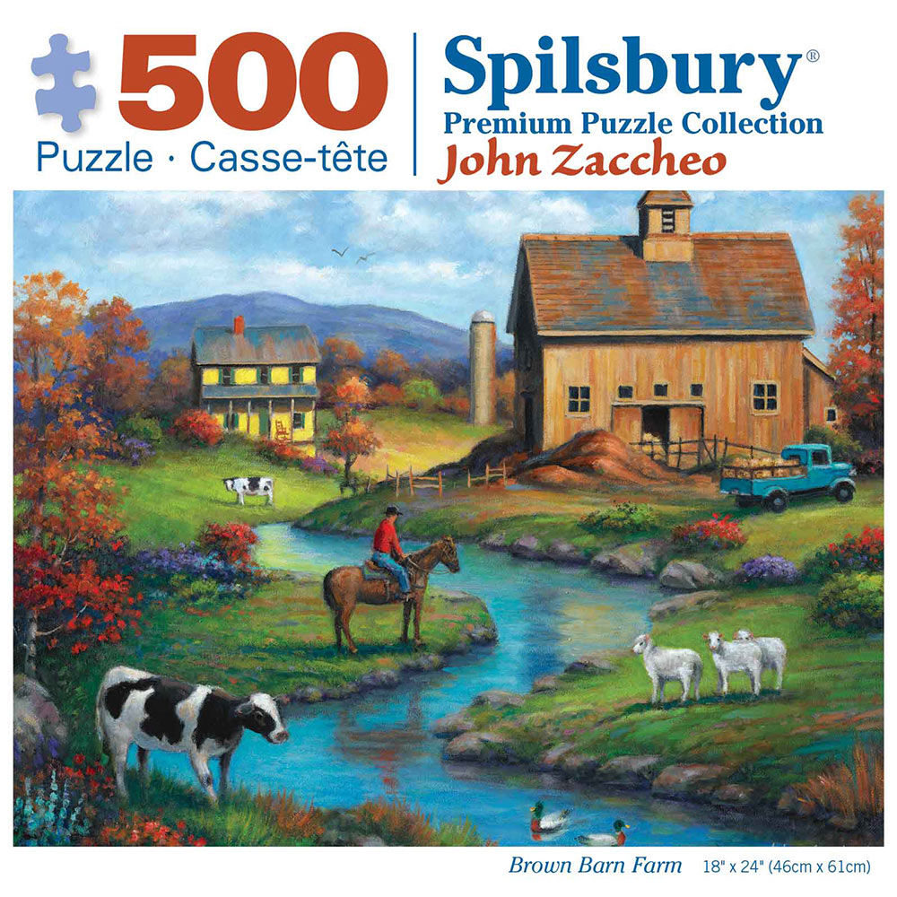 Brown Barn Farm 500 Piece Jigsaw Puzzle