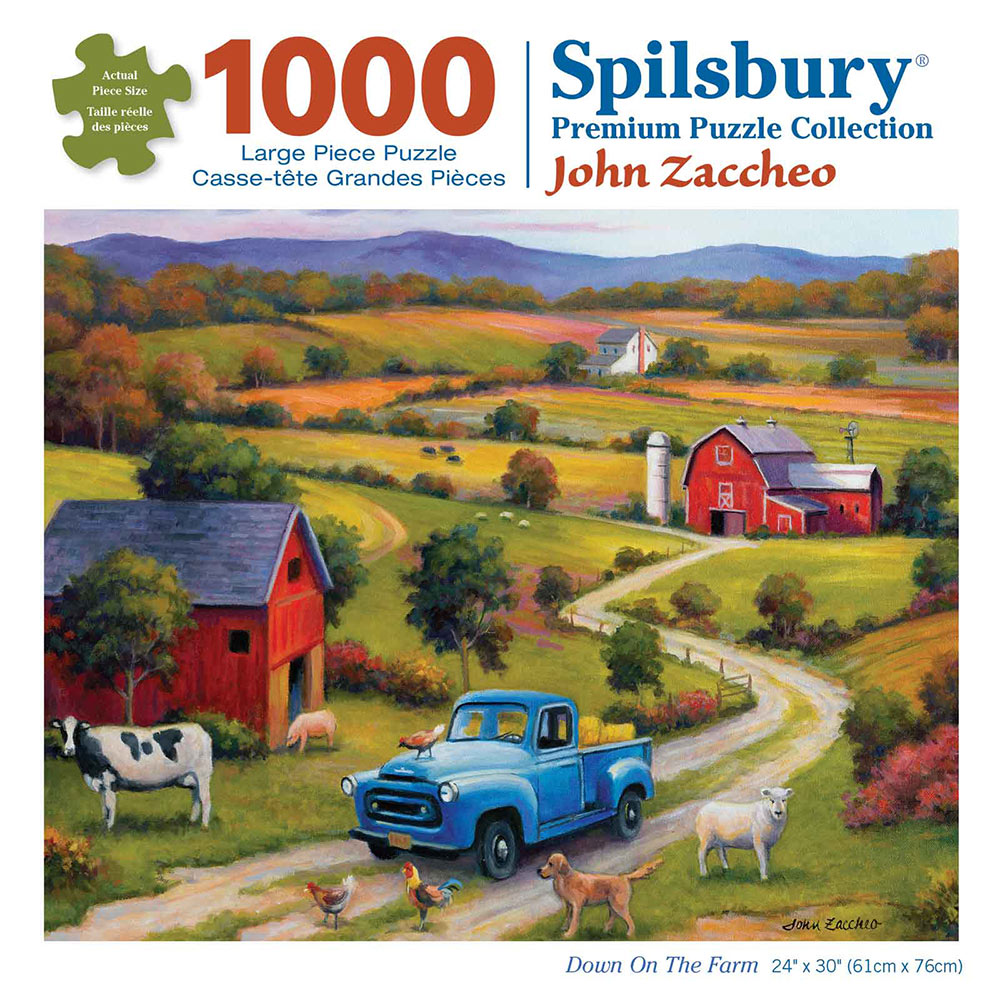 Down On The Farm 1000 Large Piece Jigsaw Puzzle