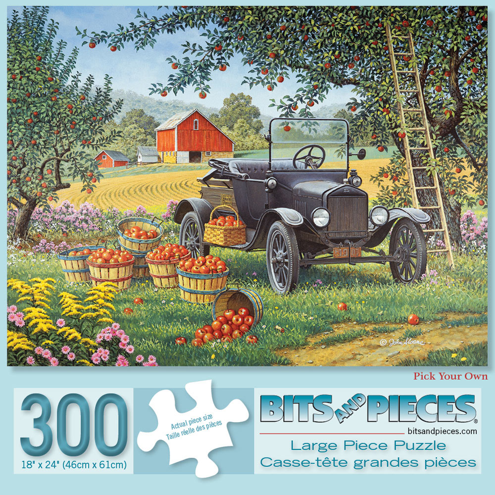 Set of 3: Preboxed John Sloane 300 Large Piece Jigsaw Puzzles
