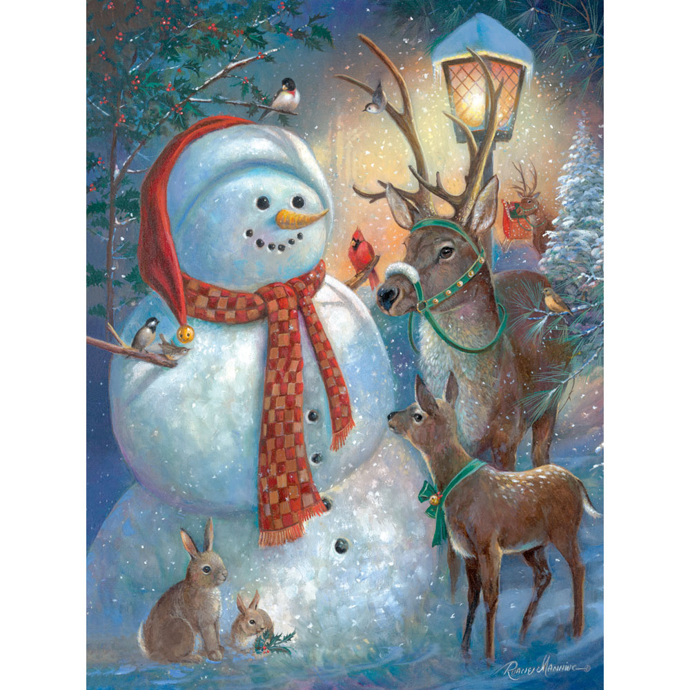 Snowman Welcome 300 Large Piece Jigsaw Puzzle