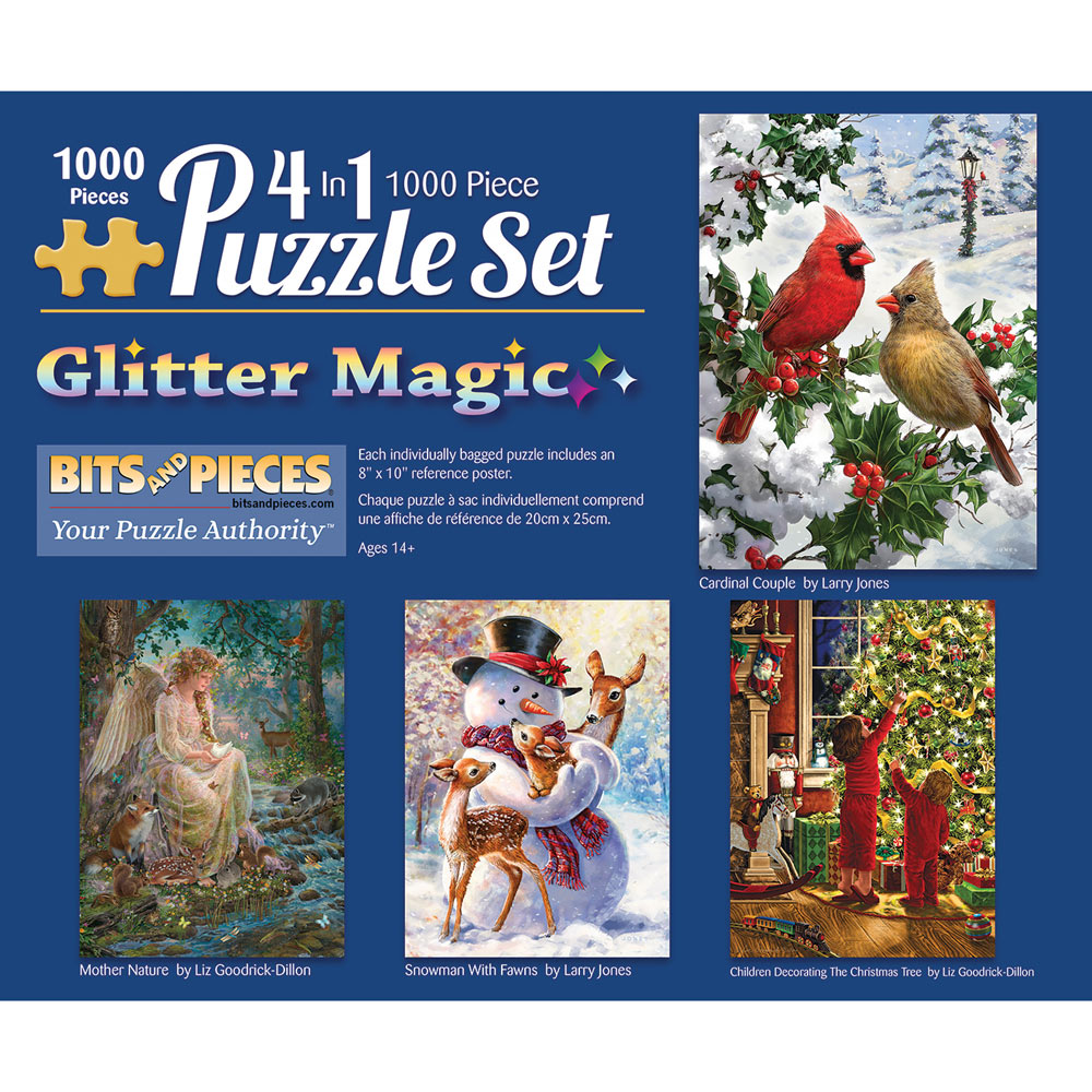 Glitter 1000 Piece 4-in-1 Multi-Pack Set
