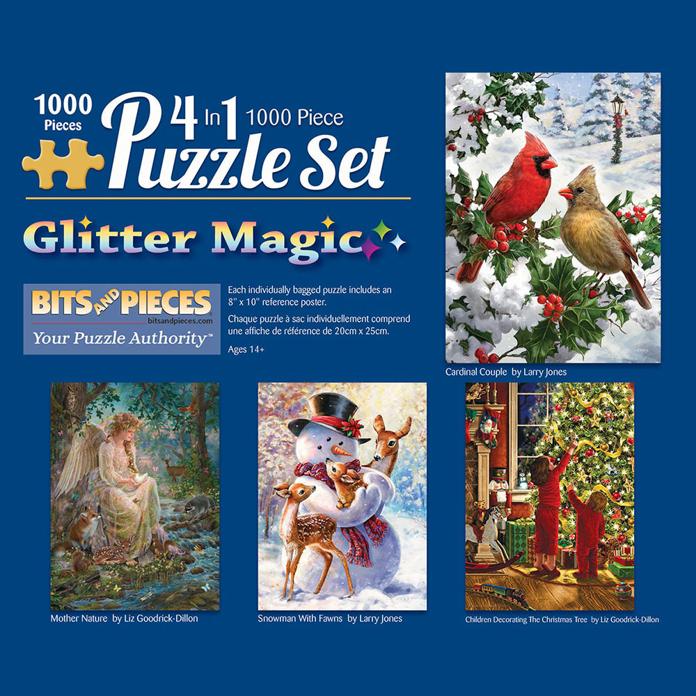 Glitter 1000 Piece 4-in-1 Multi-Pack Set