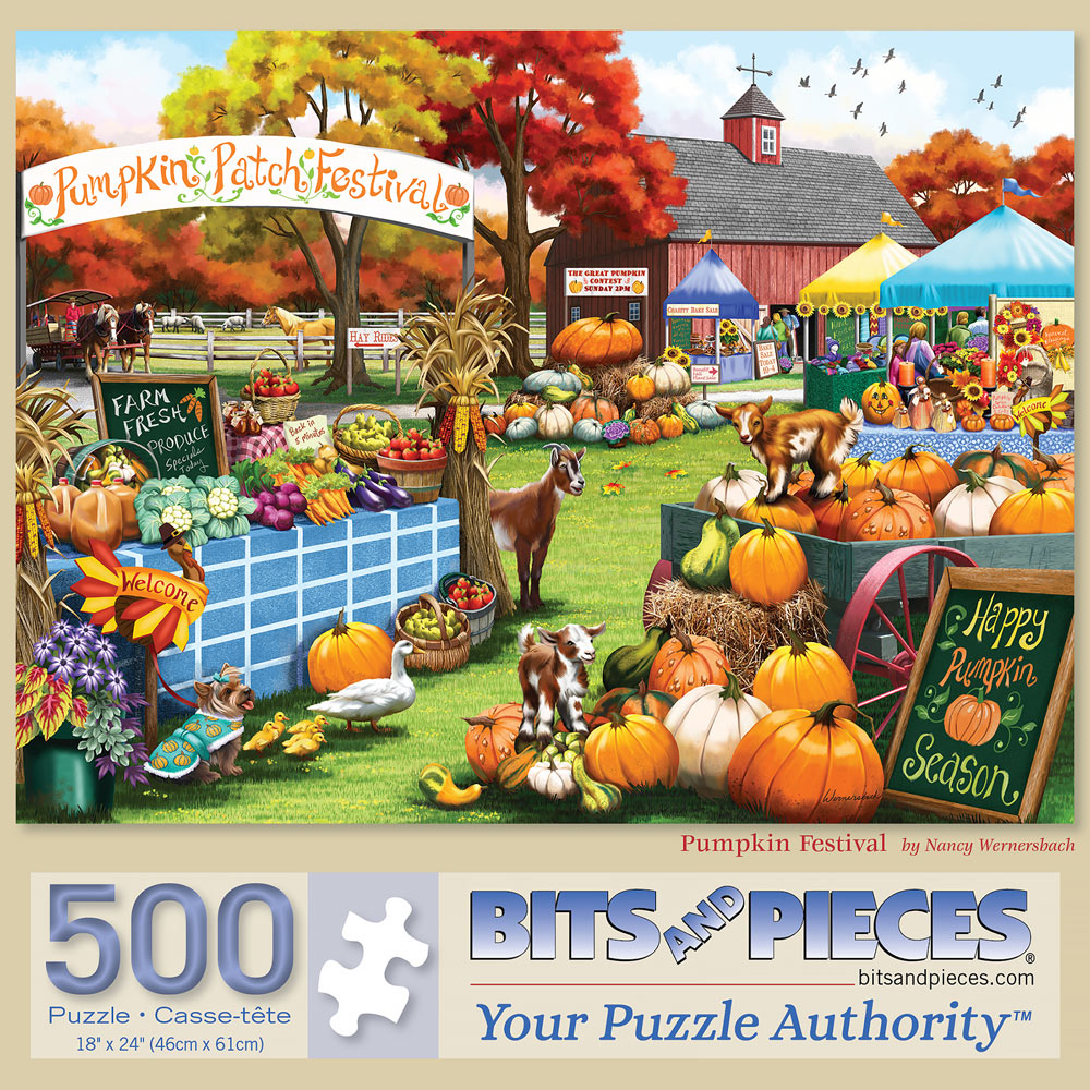 Pumpkin Festival 500 Piece Jigsaw Puzzle