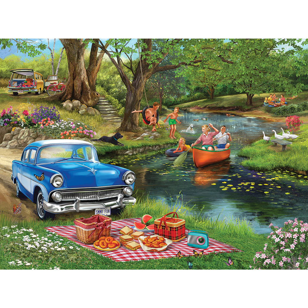 Good Times at the River 500 Piece Jigsaw Puzzle