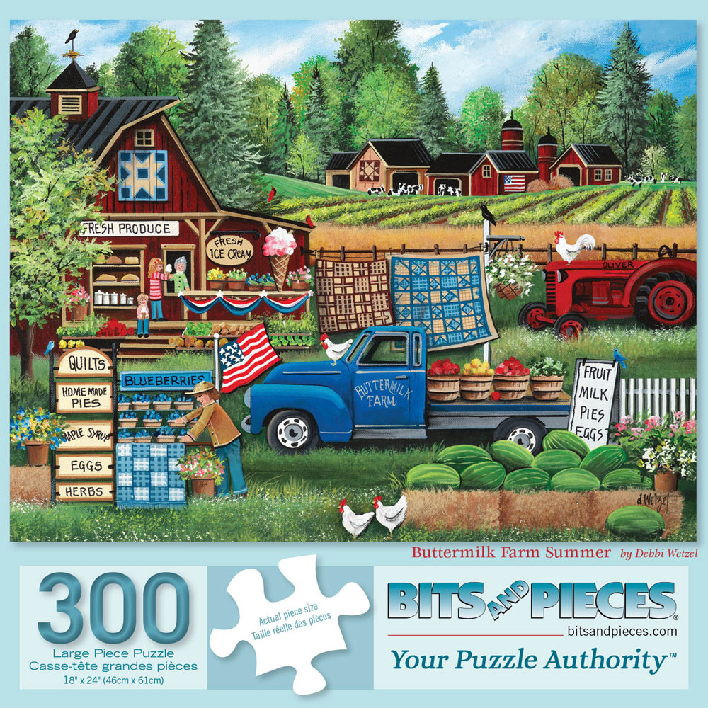 Buttermilk Farm Summer 300 Large Piece Jigsaw Puzzle