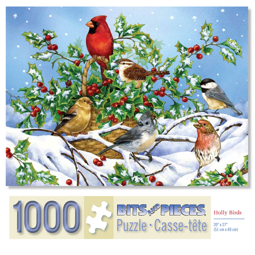 Holly Birds 1000 Piece Jigsaw Puzzle