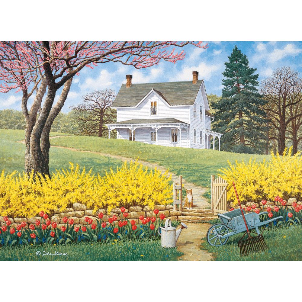 Lethez Jigsaw Puzzles for Adults 1000 Piece Large Puzzle Spring Park Landscape Jigsaw Puzzle,75 x 50cm 