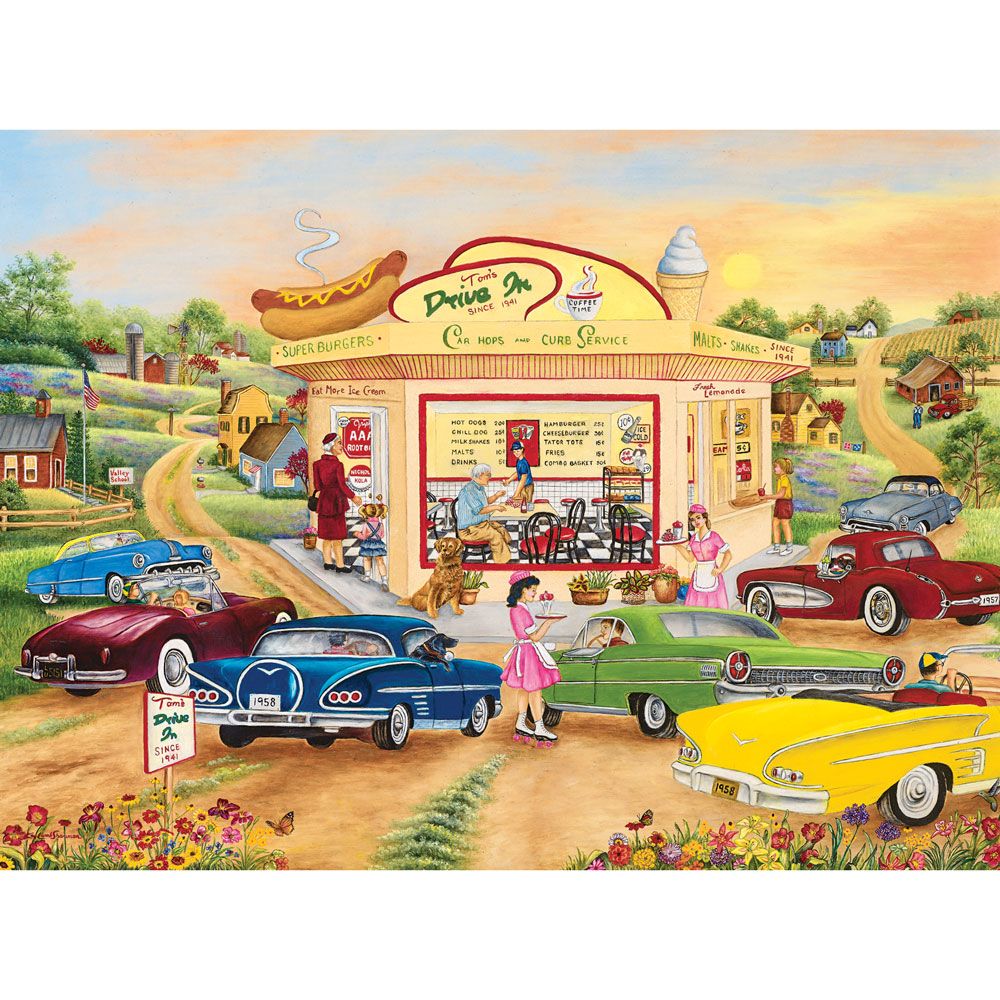 The Drive In 300 Large Piece Jigsaw Puzzle