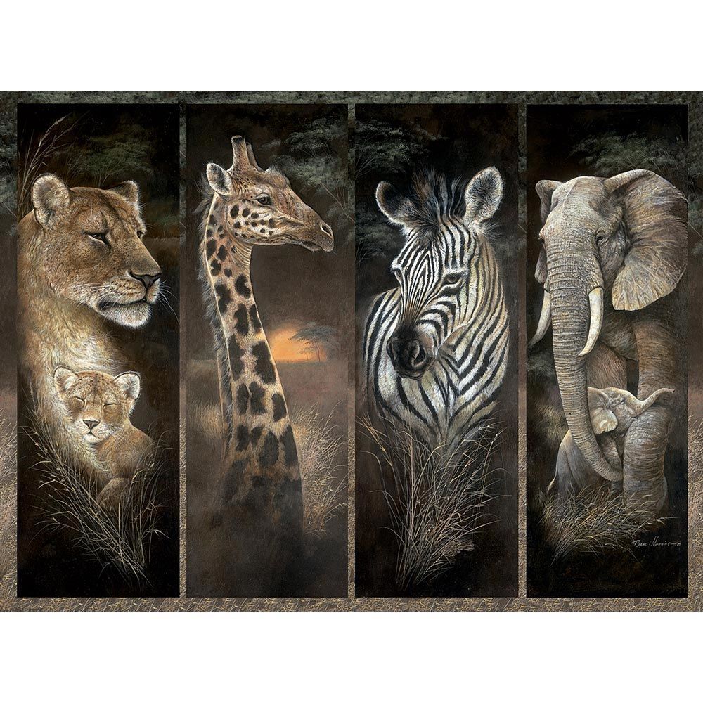 Wildlife Puzzles, African Animal Puzzles & 1000 Piece Jigsaw Puzzle
