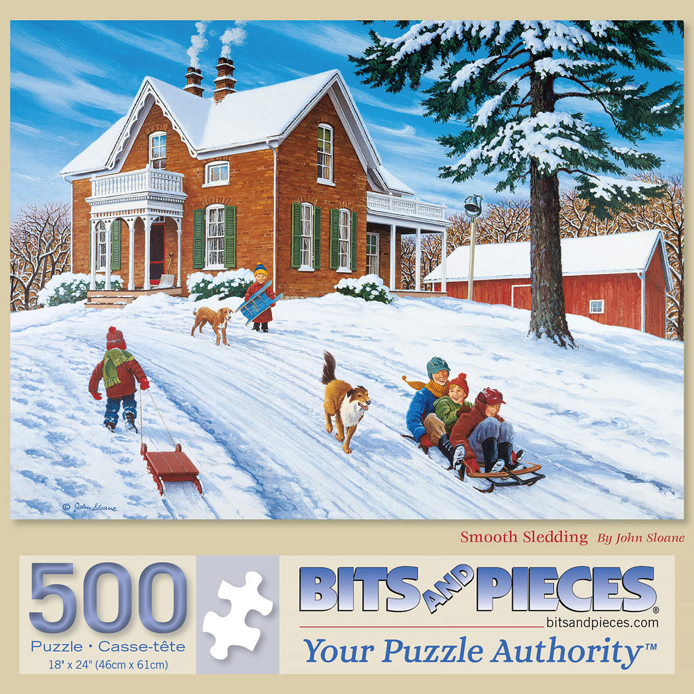 Smooth Sledding 500 Piece Jigsaw Puzzle