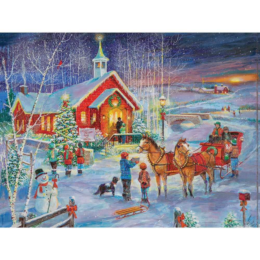 Little Red Church 1000 Piece Jigsaw Puzzle