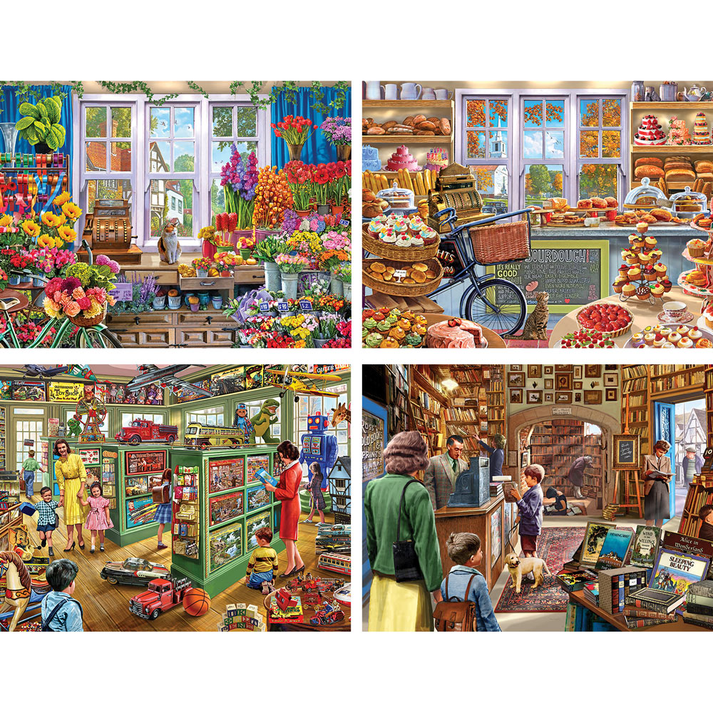 Set of 4: Steve Crisp 500 Piece Jigsaw Puzzles