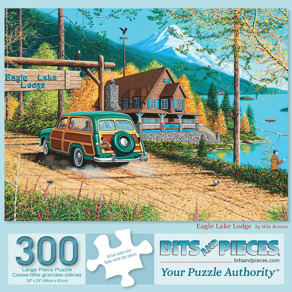 Eagle Lake Lodge 300 Large Piece Jigsaw Puzzle