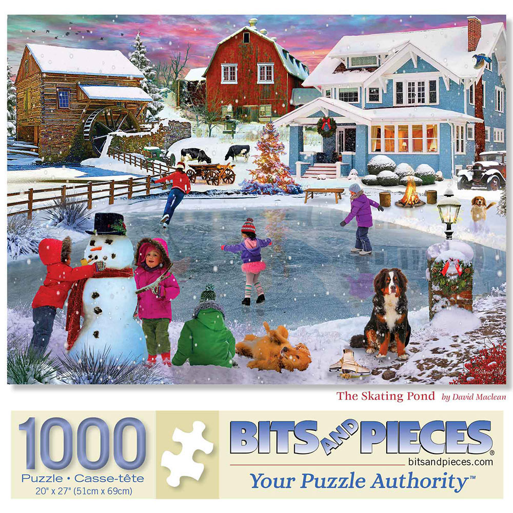 The Skating Pond 1000 Piece Jigsaw Puzzle