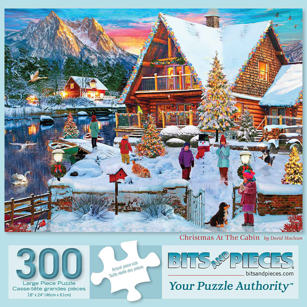 Christmas At The Cabin 300 Large Piece Jigsaw Puzzle