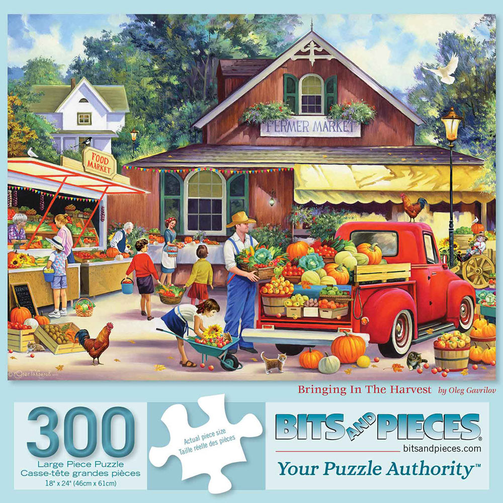 Bringing In the Harvest 300 Large Piece Jigsaw Puzzle