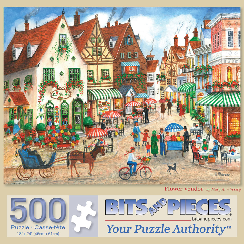 Flower Vendor 500 Piece Jigsaw Puzzle