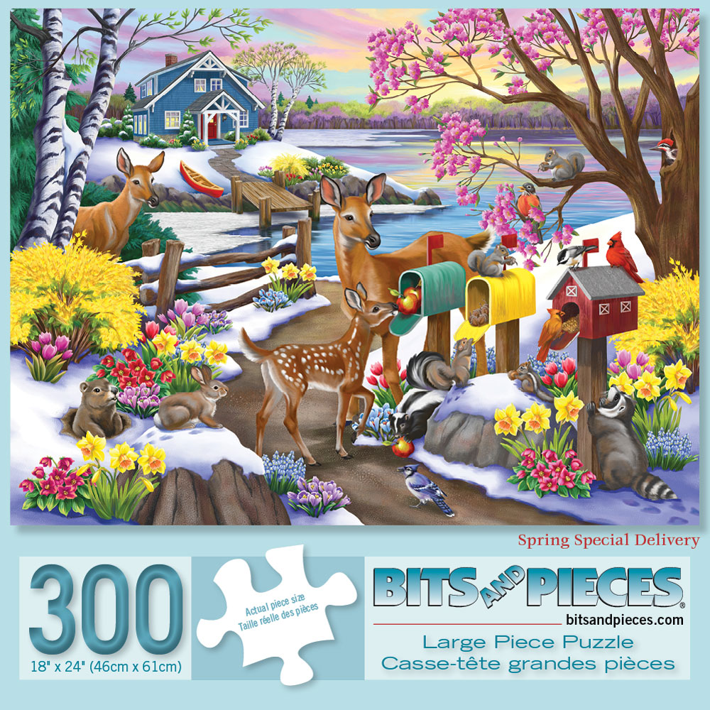 300 Piece John Sloane Art Puzzle"Special Delivery" Large Format New 18"x 24" 
