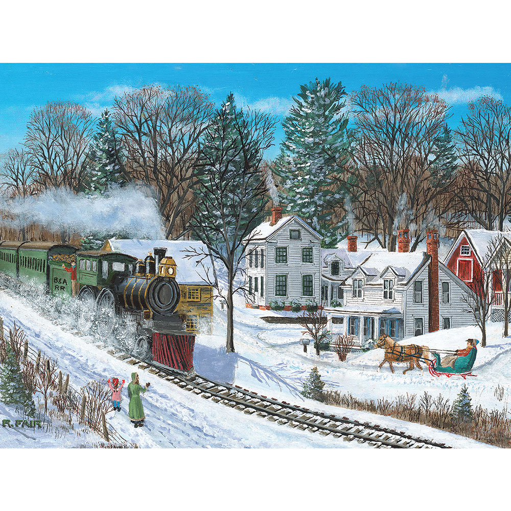 Railroad Town 300 Large Piece Jigsaw Puzzle