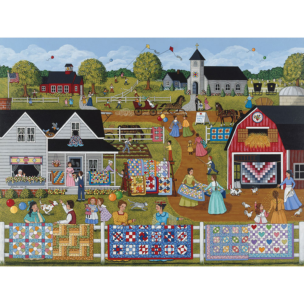 Annual Quilt Sale 300 Large Piece Jigsaw Puzzle