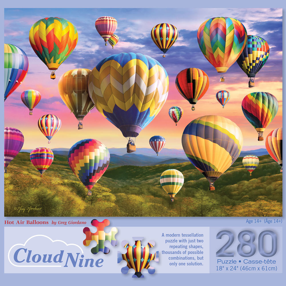 Hot Air Balloons 280 Piece Cloud Nine Tessellation Jigsaw Puzzle