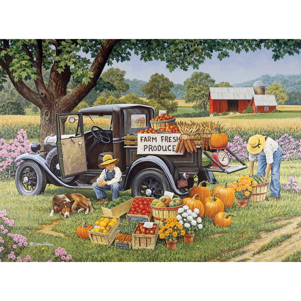 Fruit Farm Colorful Harvest Time 1000 PC Jigsaw Puzzle Big Ben 20 X 27 Preowned for sale online 