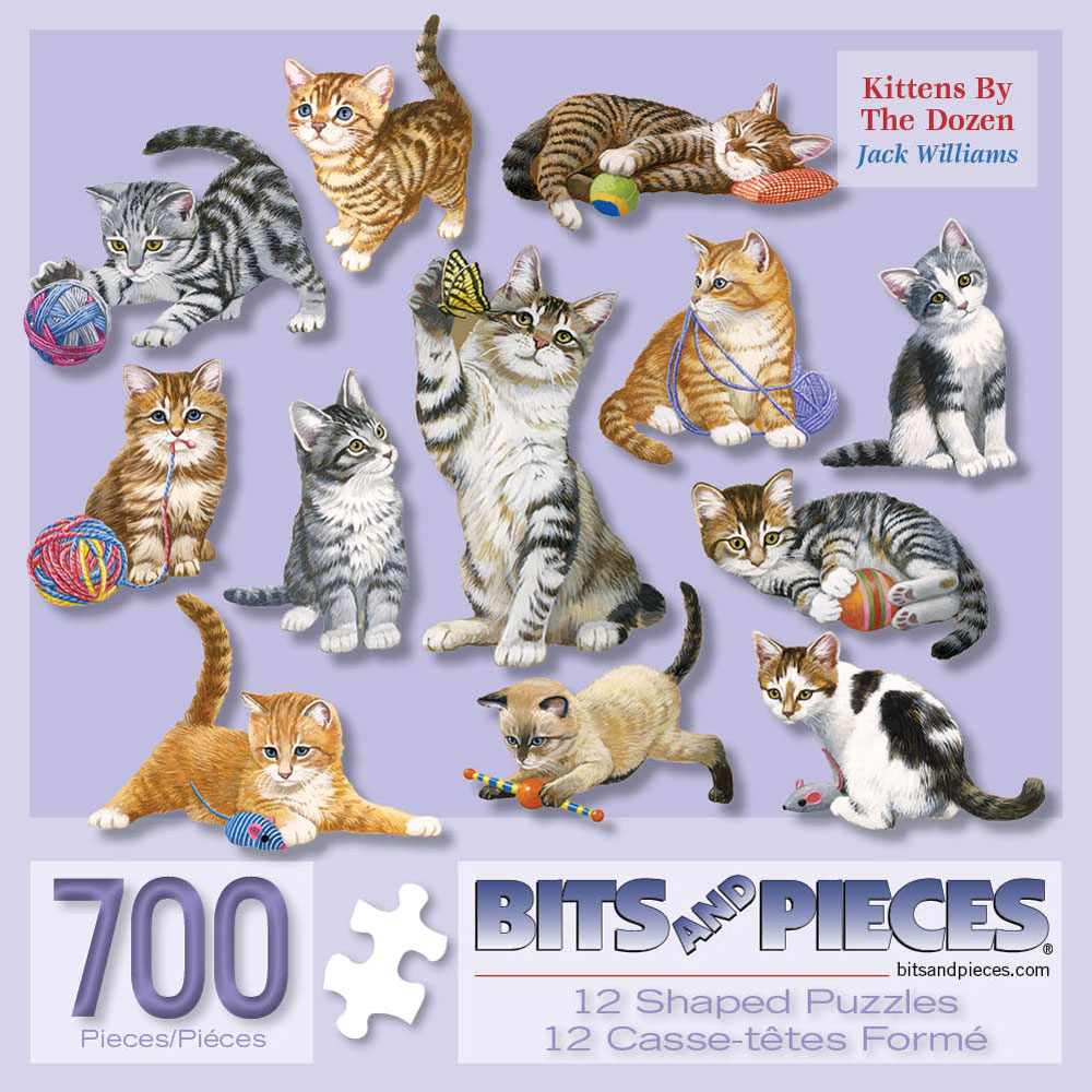 Kittens by the Dozen 700 Piece Shaped Mini Jigsaw Puzzles