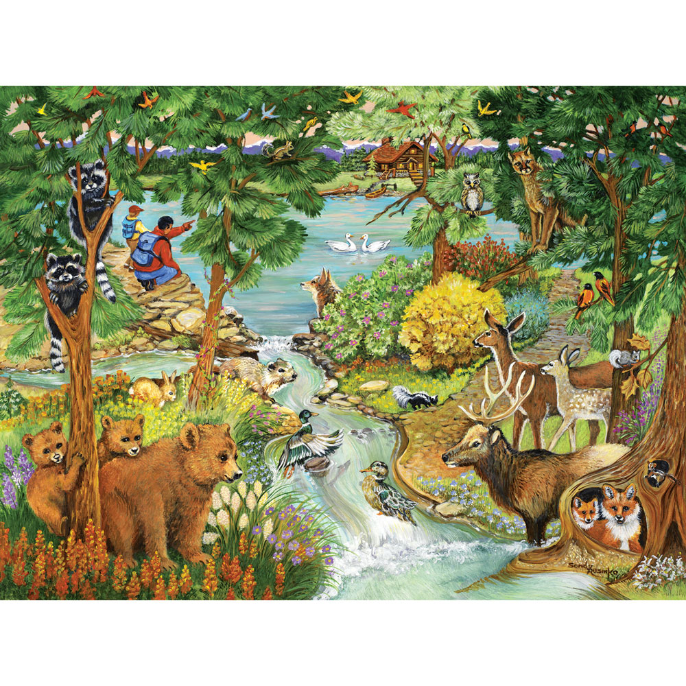 Lemax Enchanted Forest Lot Duck Pond Beaver Pond Deer Bears Squirrels  Figures – Contino