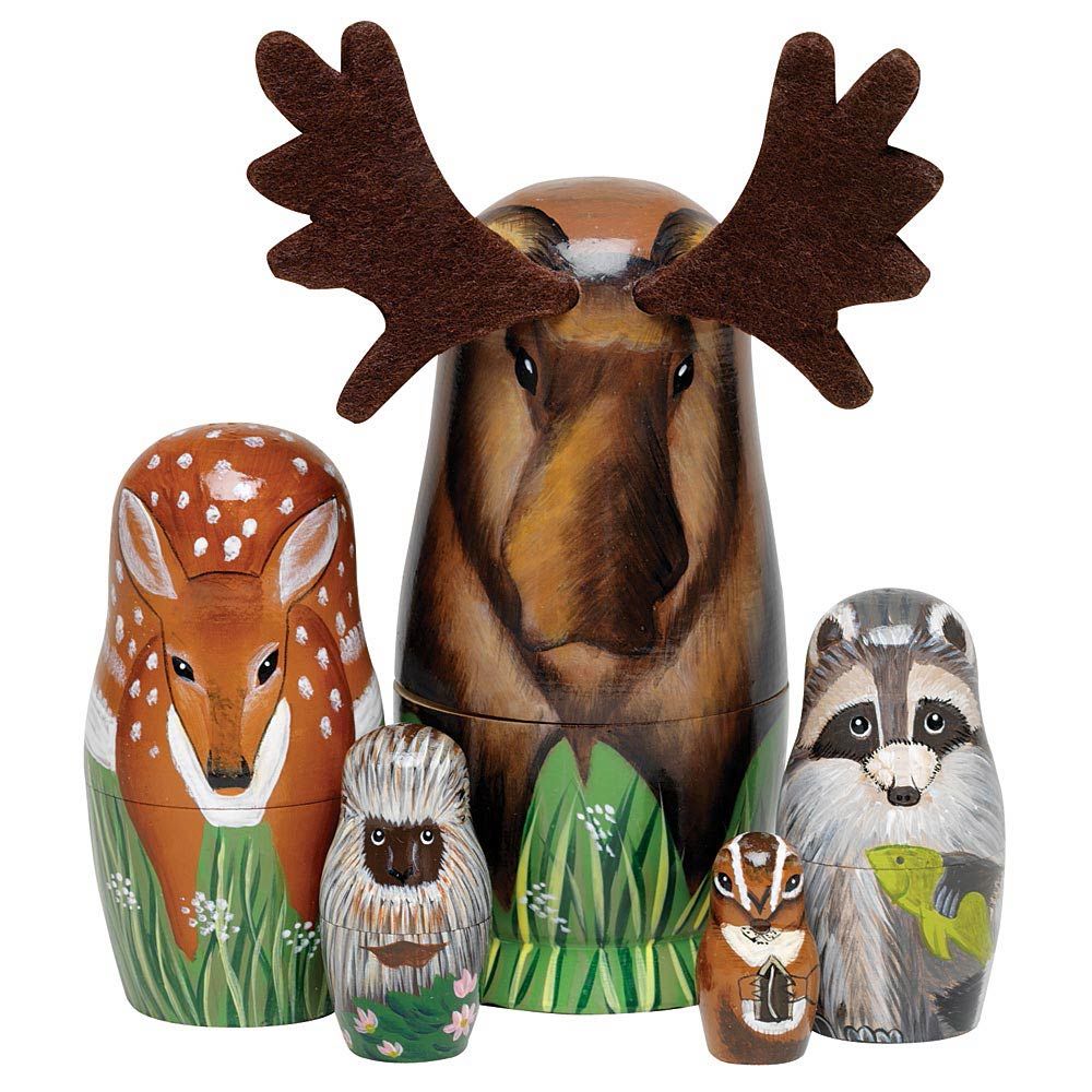 Woodland Creatures Animal Nesting Doll Set | Bits and Pieces
