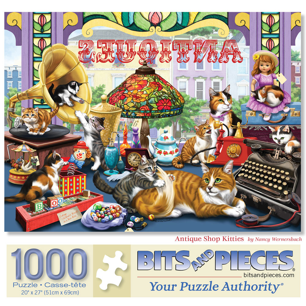 Antique Shop Kitties 1000 Piece Jigsaw Puzzle