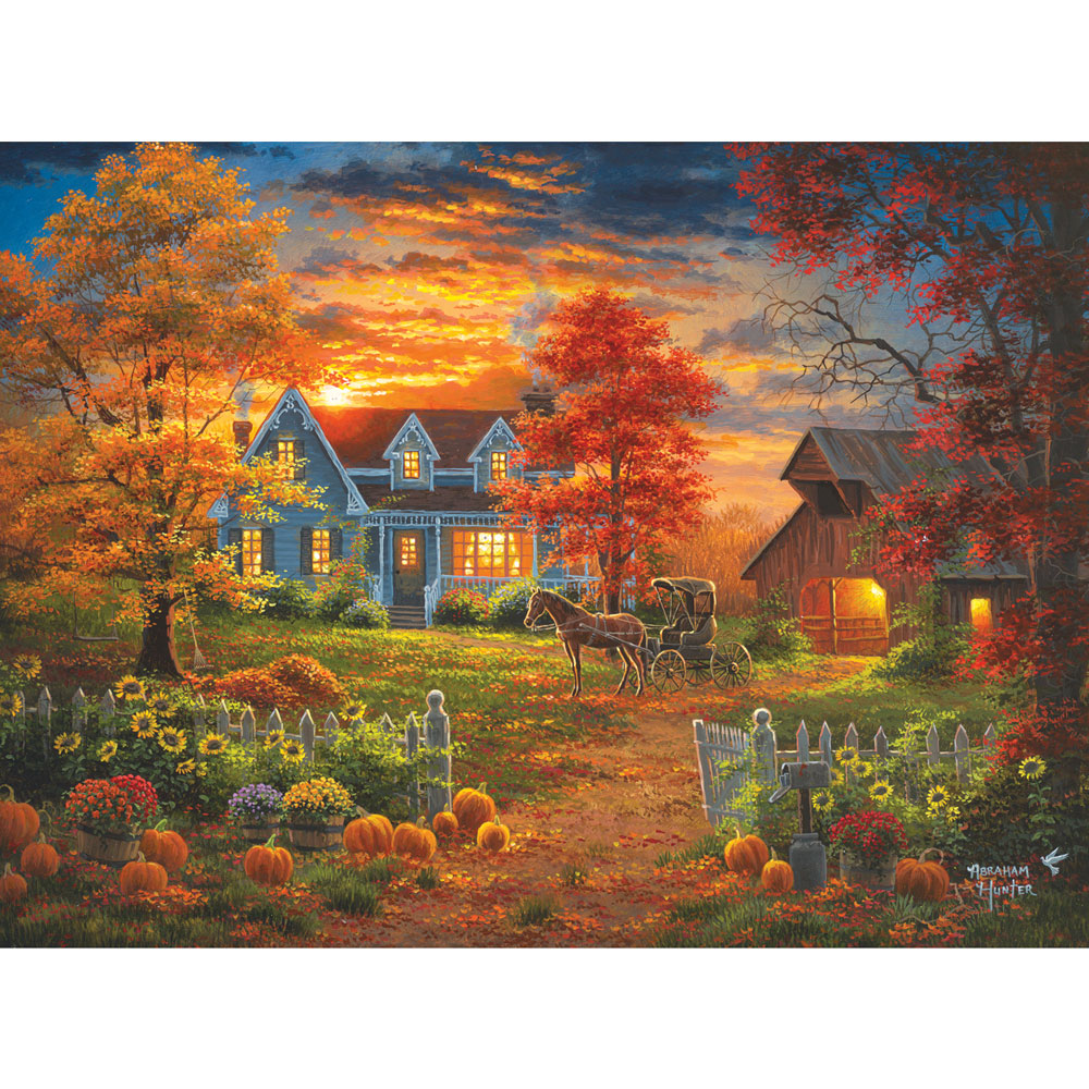 1000 Piece Puzzles for Adults Jigsaw Puzzles 1000 Pieces Autumn Farm Scenery