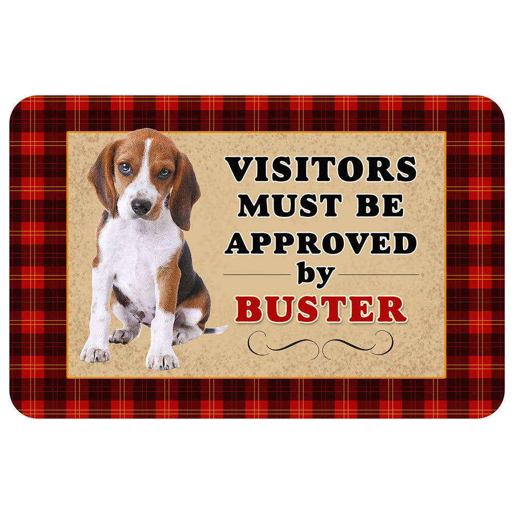 Personalized Dog Breed Visitors Approved Doormat