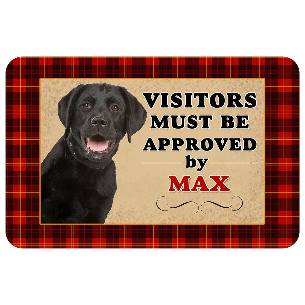 Personalized Dog Breed Visitors Approved Doormat