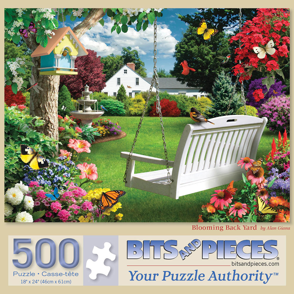 Blooming Backyard 500 Piece Jigsaw Puzzle