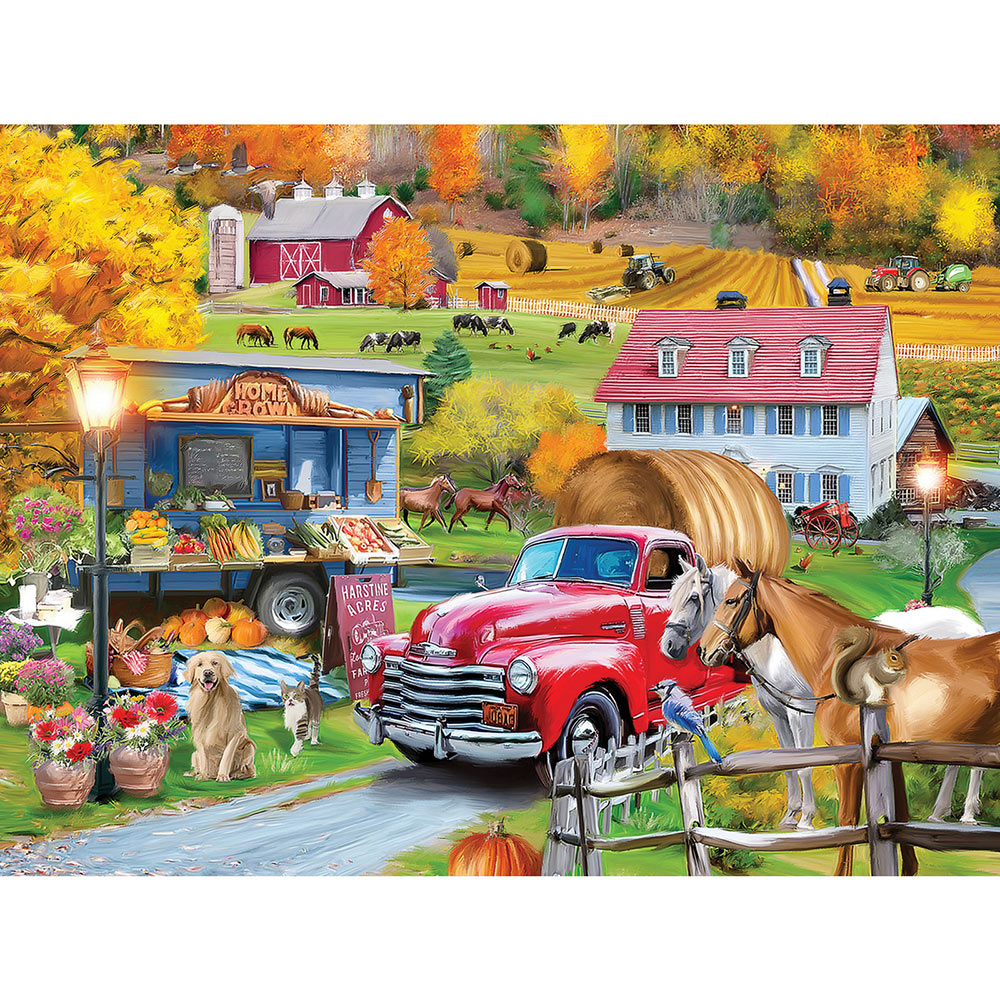 New England Fall Farm 500 Piece Jigsaw Puzzle