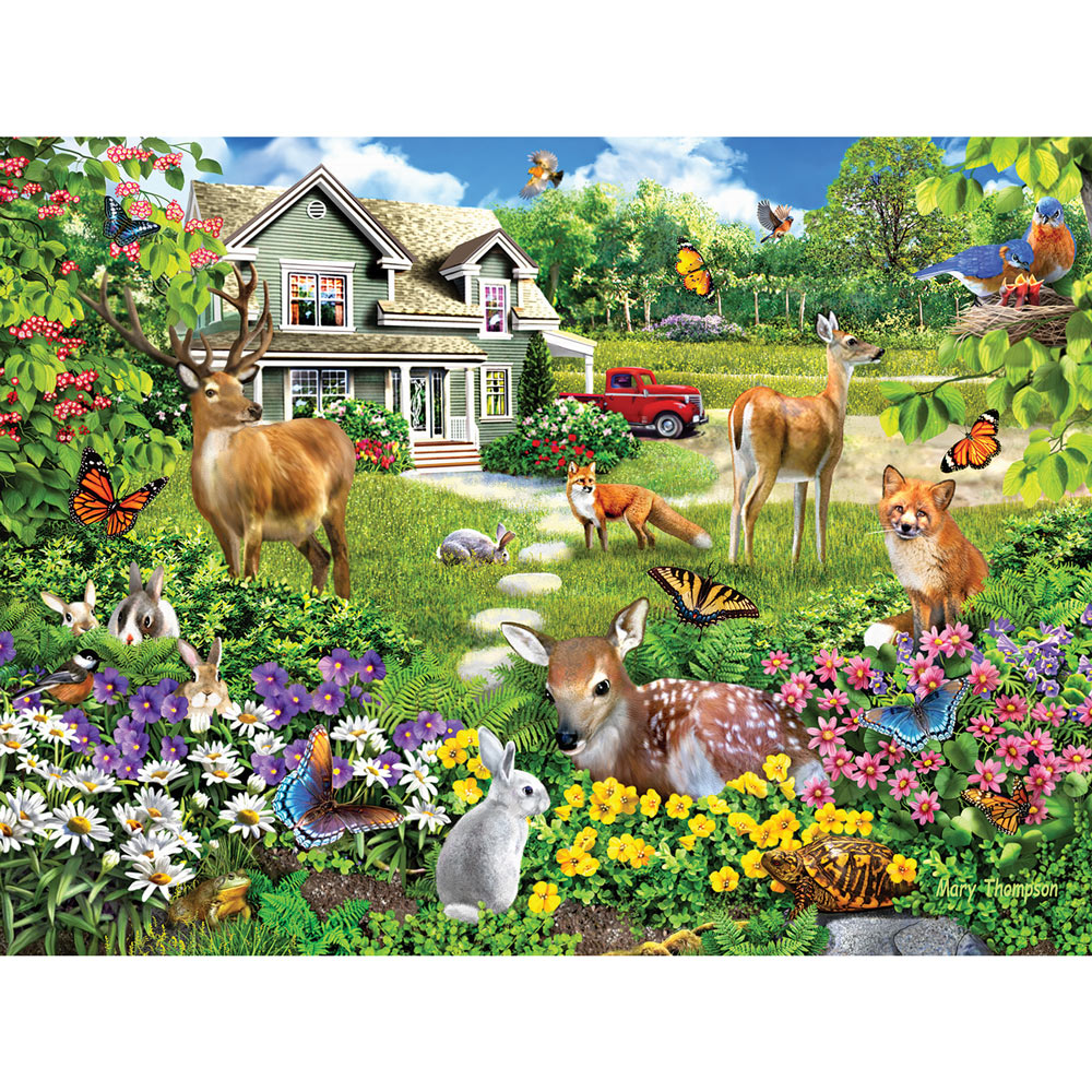 Spring Blooms 1000 Piece Jigsaw Puzzle Bits and Pieces