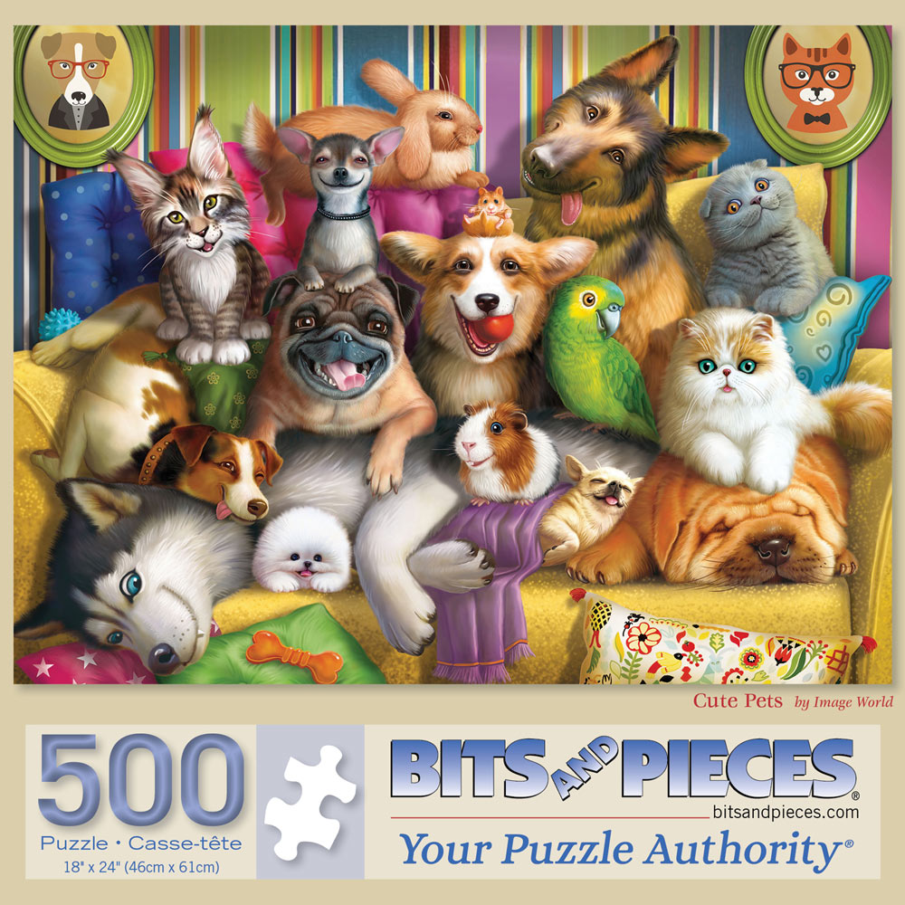 Cute Pets 500 Piece Jigsaw Puzzle