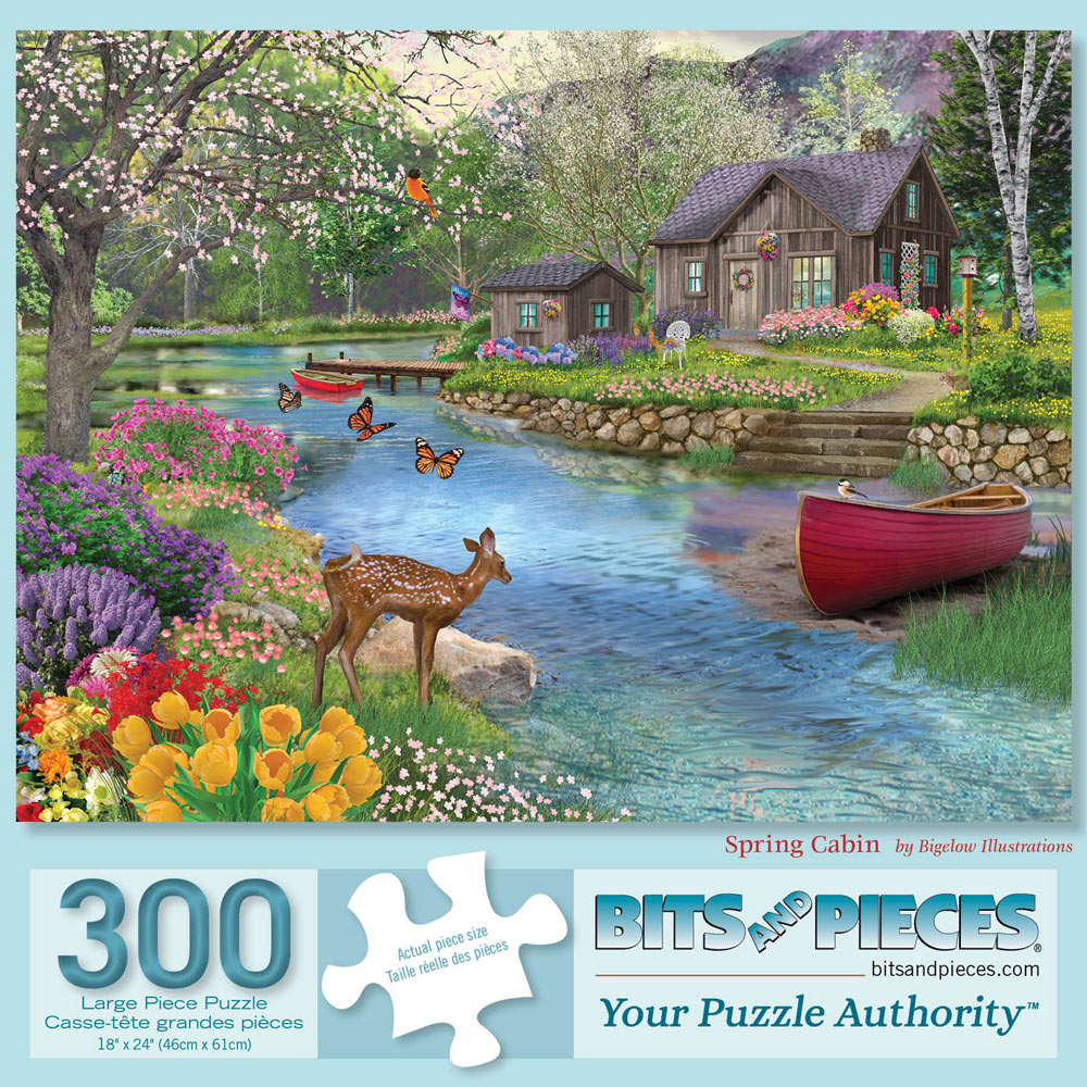 Spring Cabin 300 Large Piece Jigsaw Puzzle