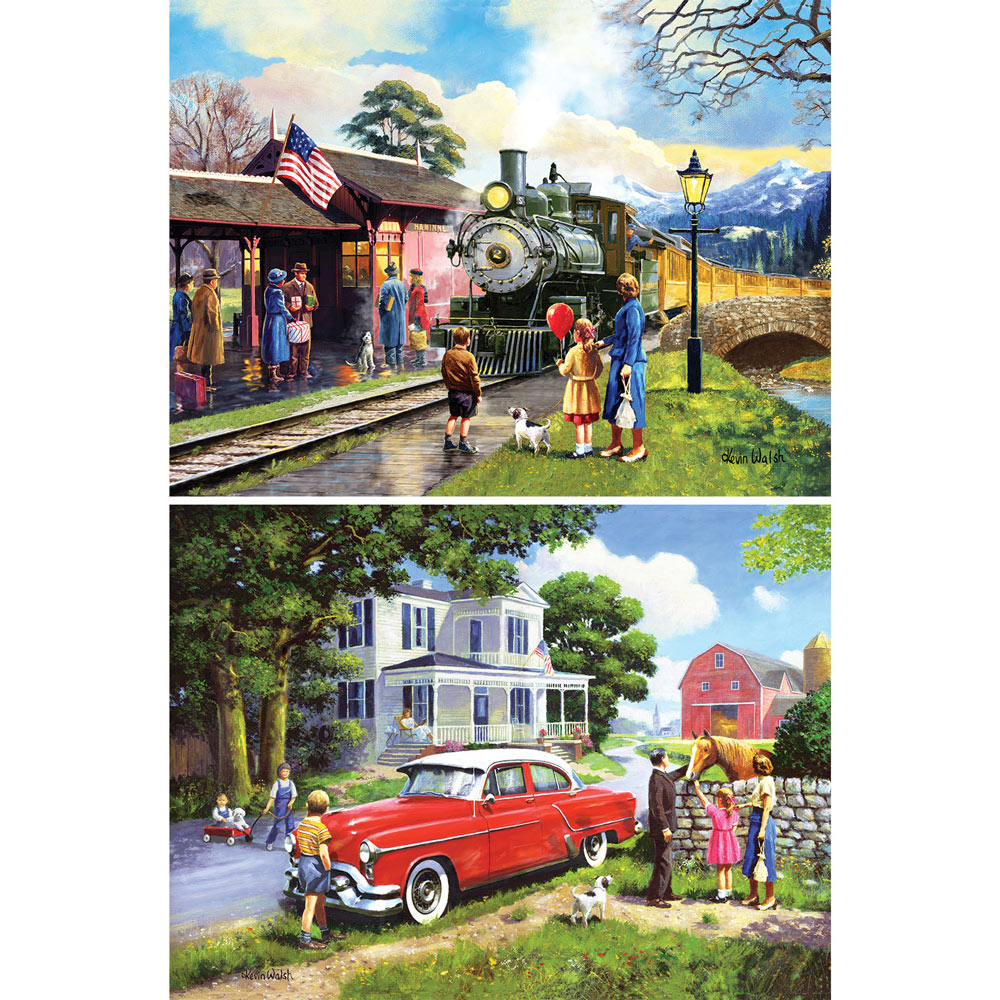 Set of 2: Kevin Walsh 300 Large Piece Jigsaw Puzzles