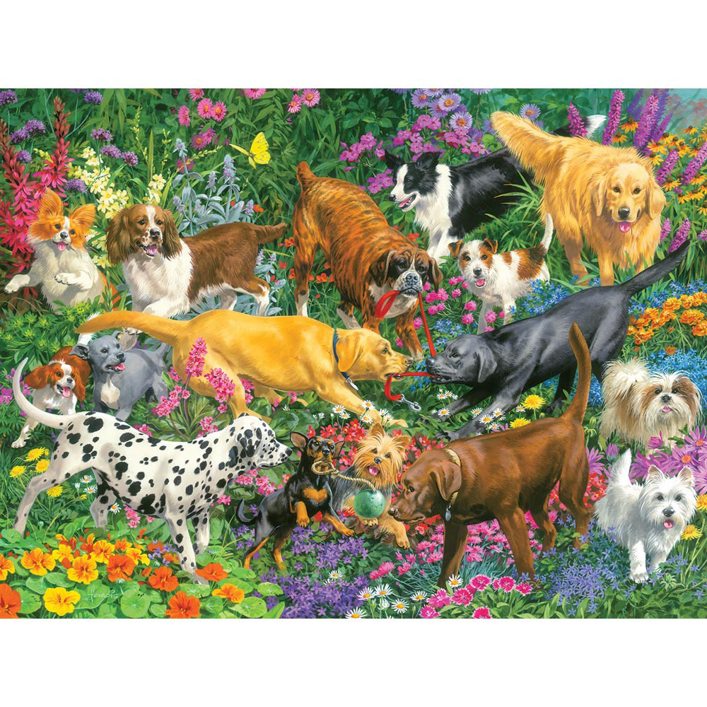 Playful Dogs 300 Large Piece Jigsaw Puzzle | Bits and Pieces