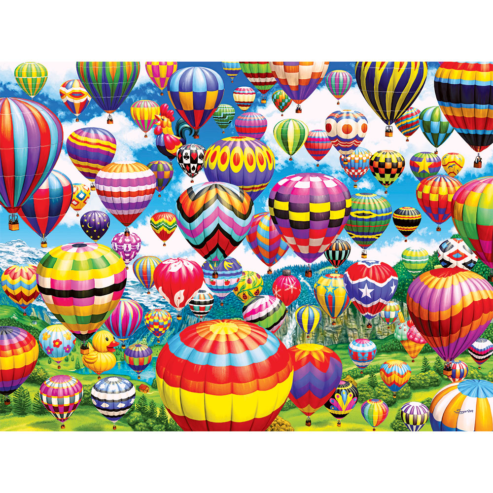 Educational Toys for Adults and Children 0510 Creative Gifts Wooden Classic Puzzle Celebration Rising Balloon Puzzle 500/1000/1500/2000/3000 Pieces Color : Partitions, Size : 4000 Pieces