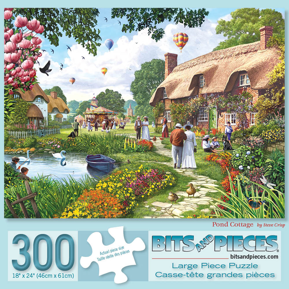 Pond Cottage 300 Large Piece Jigsaw Puzzle