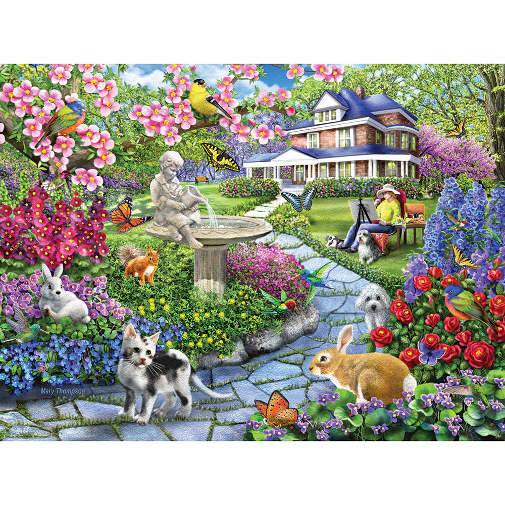 Spring Flowers Blooming Tulips Hyacinths Puzzle 300 Pieces 18.25"X11" Piece NEW 