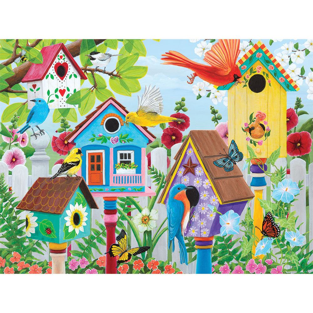 500 Pieces Jigsaw Puzzle Pretty Garden Birdhouses 