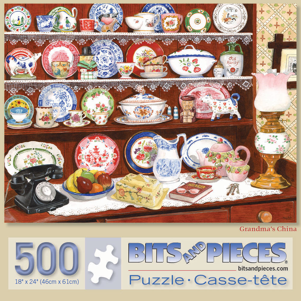 Grandma's China 500 Piece Jigsaw Puzzle