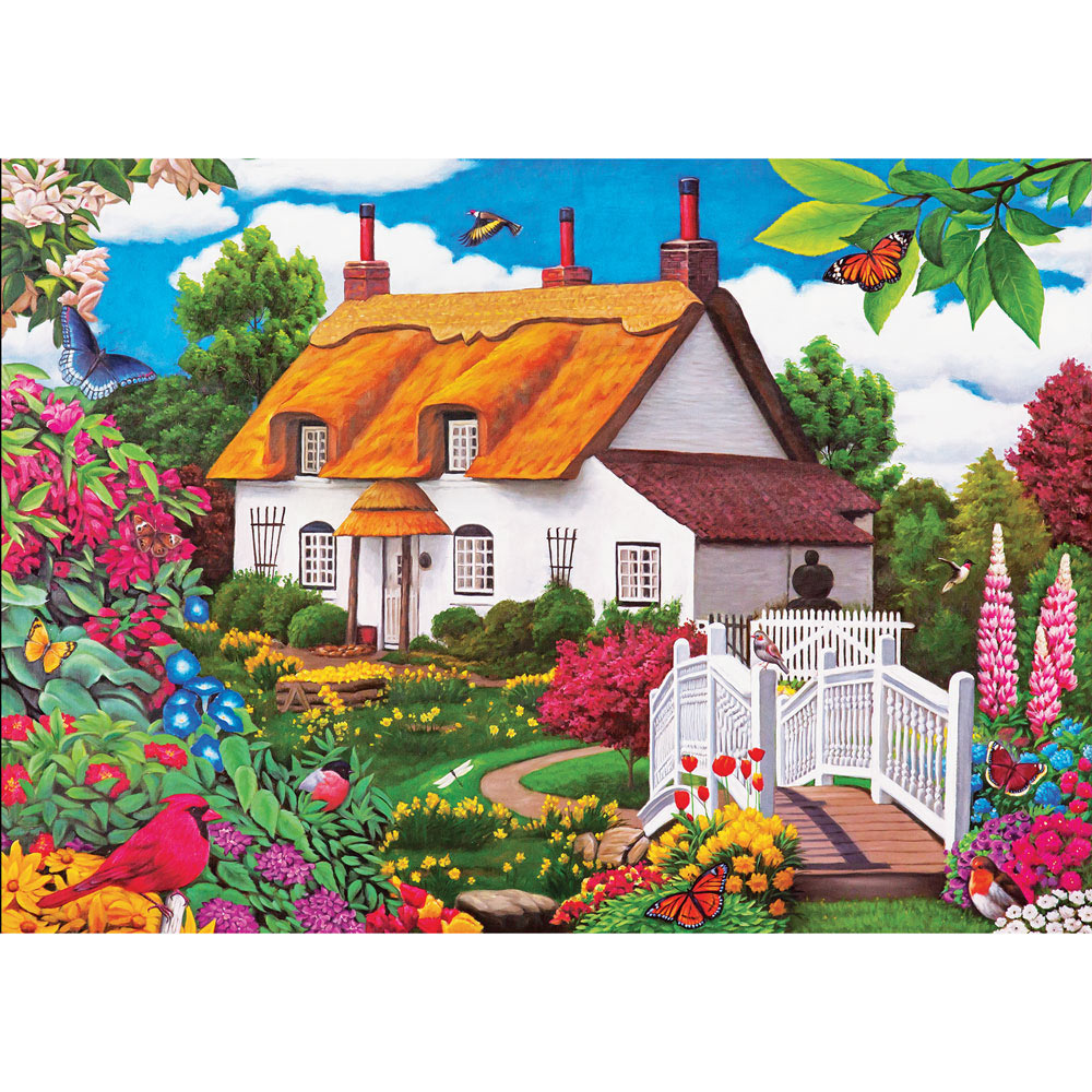 1000 Piece Jigsaw Puzzle for Adults Garden Cottage Scene 
